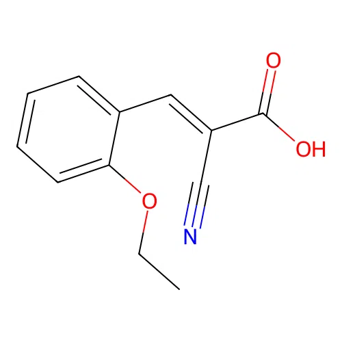 (E)-2-cyano-3-(2-ethoxyphenyl)prop-2-enoic acid structure
