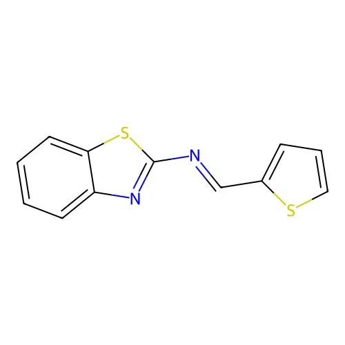 N-[(E)-Thiophen-2-ylmethylidene]-1,3-benzothiazol-2-amine structure