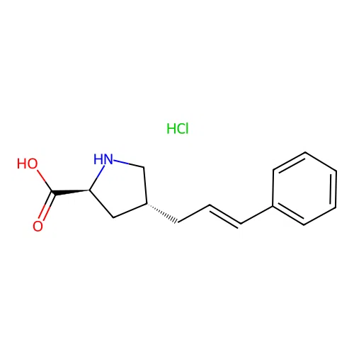 trans-4-(3-Phenylallyl)-L-proline hydrochloride structure