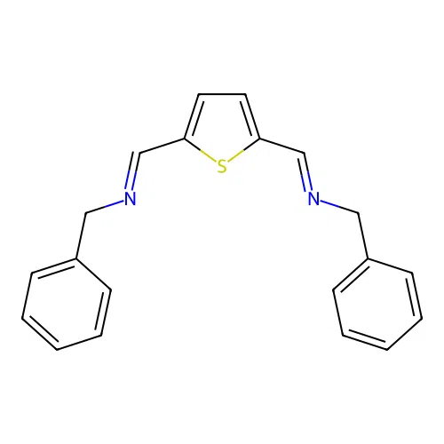 N-benzyl-1-[5-(benzyliminomethyl)thiophen-2-yl]methanimine structure