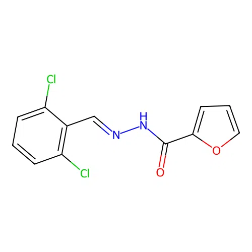 N'-[(E)-(2,6-dichlorophenyl)methylidene]furan-2-carbohydrazide structure