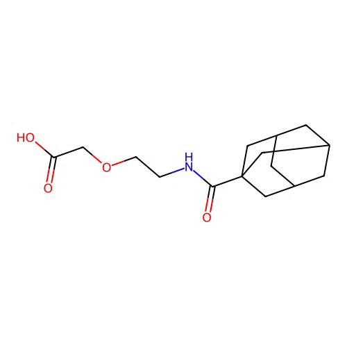 2-[2-(Adamantane-1-carbonylamino)ethoxy]acetic acid structure