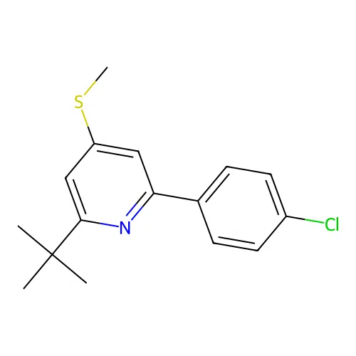 2-Tert-butyl-6-(4-chlorophenyl)-4-methylsulfanylpyridine structure