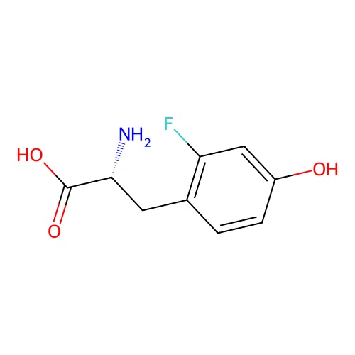 (2R)-2-amino-3-(2-fluoro-4-hydroxyphenyl)propanoic acid structure