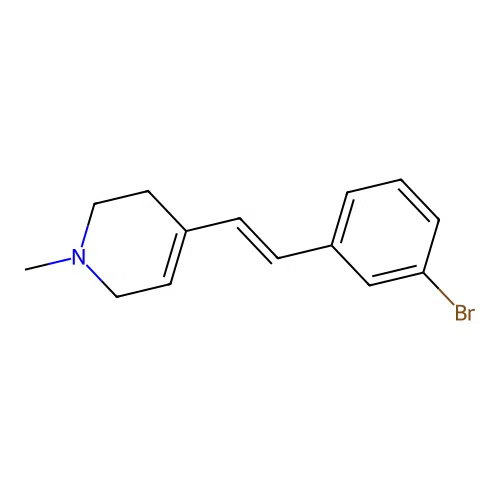 Pyridine, 4-(2-(3-bromophenyl)ethenyl)-1,2,3,6-tetrahydro-1-methyl- structure