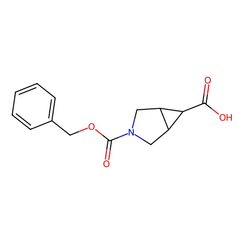 Endo-3-cbz-3-azabicyclo[3.1.0]hexane-6-carboxylic acid structure