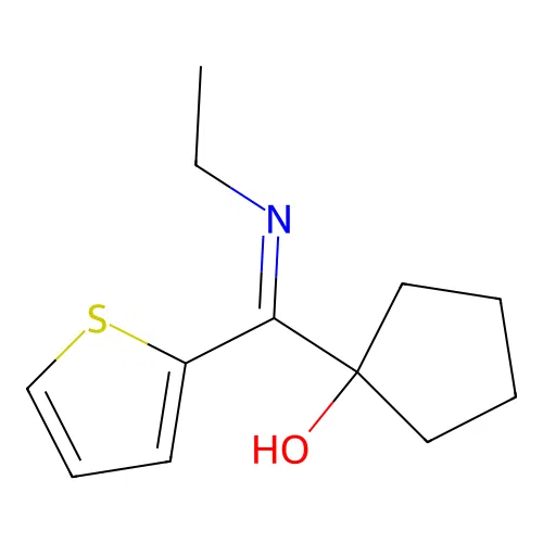 1-[(Ethylimino)-2-thienylmethyl]cyclopentanol structure