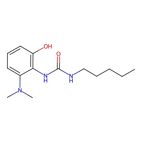 1-[2-(Dimethylamino)-6-hydroxyphenyl]-3-pentylurea structure