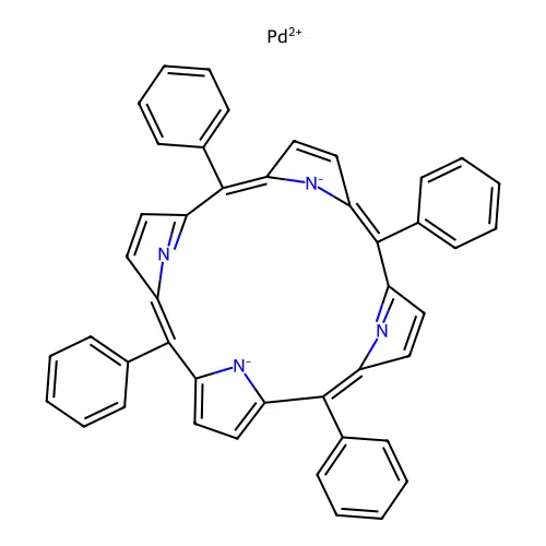 Palladium(2+);5,10,15,20-tetraphenylporphyrin-22,24-diide structure