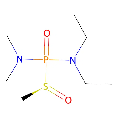 N-(Dimethylamino-((R)-methylsulfinyl)phosphoryl)-N-ethylethanamine structure