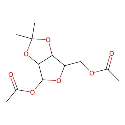 1,5-Di-O-acetyl-2,3-isopropylidene-D-ribose structure