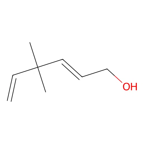 (2E)-4,4-dimethylhexa-2,5-dien-1-ol structure