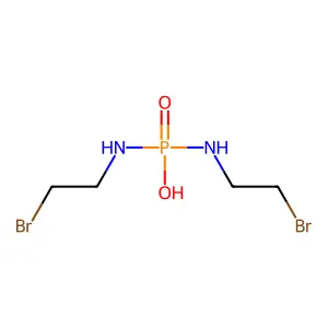 N,N'-Bis(2-bromoethyl)phosphorodiamidic acid structure