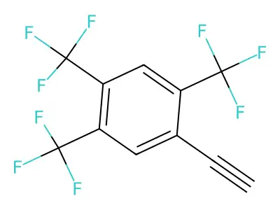 Benzene, 1-ethynyl-2,4,5-tris(trifluoromethyl)- structure