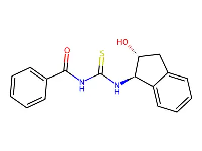 Benzamide, N-(((2-hydroxy-2,3-dihydro-1H-inden-1-yl)amino)thioxomethyl)-, (E)- structure