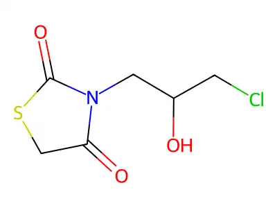 3-(3-Chloro-2-hydroxypropyl)thiazolidine-2,4-dione structure
