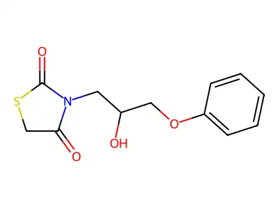 2,4-Thiazolidinedione, 3-(2-hydroxy-3-phenoxypropyl)- structure