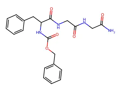 Carbobenzyloxy-L-phenylalanylglycylglycinamide structure