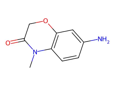 7-amino-4-methyl-3,4-dihydro-2H-1,4-benzoxazin-3-one structure