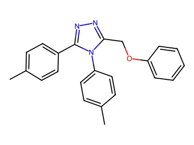 4H-1,2,4-Triazole, 3,4-bis(4-methylphenyl)-5-(phenoxymethyl)- structure