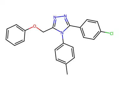 4H-1,2,4-Triazole, 3-(4-chlorophenyl)-4-(4-methylphenyl)-5-(phenoxymethyl)- structure