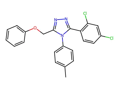 4H-1,2,4-Triazole, 3-(2,4-dichlorophenyl)-4-(4-methylphenyl)-5-(phenoxymethyl)- structure