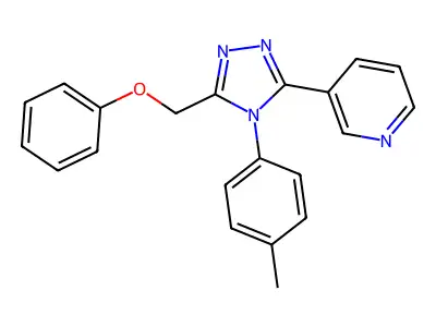 Pyridine, 3-(4-(4-methylphenyl)-5-(phenoxymethyl)-4H-1,2,4-triazol-3-yl)- structure