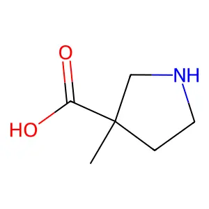 (R)-3-methylpyrrolidine-3-carboxylic acid structure