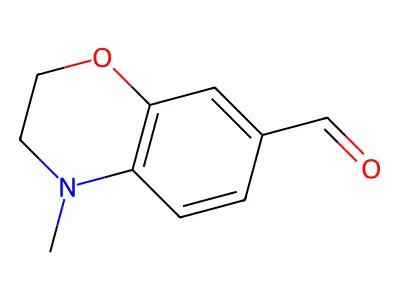 4-Methyl-3,4-dihydro-2H-1,4-benzoxazine-7-carbaldehyde structure