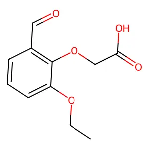 2-(2-Ethoxy-6-formylphenoxy)acetic acid structure