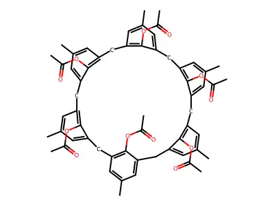 4-Methyl-1-acetoxycalix[6]arene structure