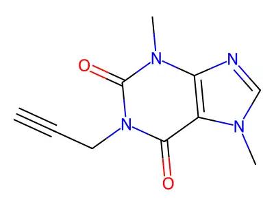3,7-Dimethyl-1-propargylxanthine structure