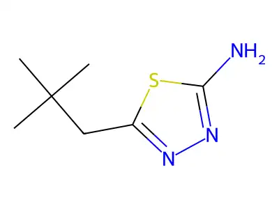 5-(2,2-Dimethylpropyl)-1,3,4-thiadiazol-2-amine structure