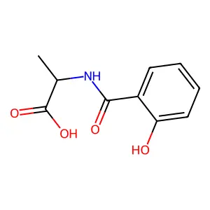 (2R)-2-[(2-hydroxybenzoyl)amino]propanoic acid structure