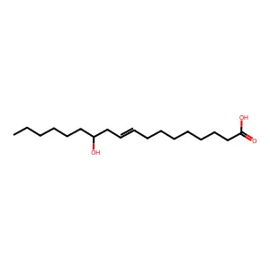 12-Hydroxyoctadec-9-enoic acid structure