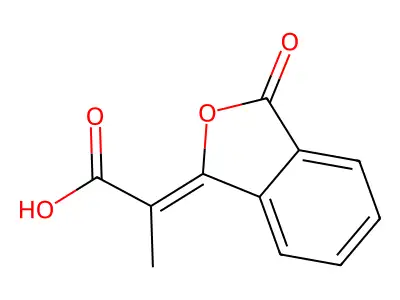 2-(3-Oxo-2-benzofuran-1-ylidene)propanoic acid structure
