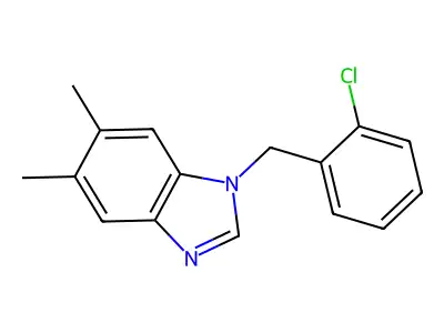 1-(2-chlorobenzyl)-5,6-dimethyl-1H-benzimidazole structure