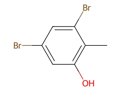 3,5-Dibromo-2-methylphenol structure