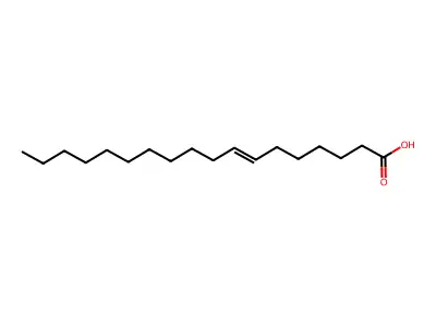 trans-7-Octadecenoic acid structure