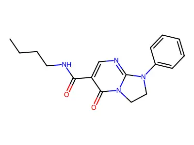 1,2,3,5-Tetrahydro-N-butyl-5-oxo-1-phenylimidazo(1,2-a)pyrimidine-6-carboxamide structure