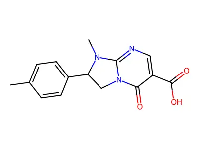 Imidazo(1,2-a)pyrimidine-6-carboxylic acid, 1,2,3,5-tetrahydro-1-methyl-2-(4-methylphenyl)-5-oxo- structure