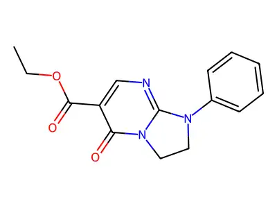 Imidazo(1,2-a)pyrimidine-6-carboxylic acid, 1,2,3,5-tetrahydro-5-oxo-1-phenyl-, ethyl ester structure