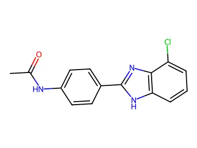 N-(4-(4-chloro-1H-benzo[d]imidazol-2-yl)phenyl)acetamide structure