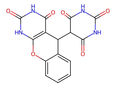 5-(6-hydroxy-2,4-dioxo-1,2,3,4-tetrahydropyrimidin-5-yl)-1H-chromeno[2,3-d]pyrimidine-2,4(3H,5H)-dione structure