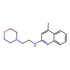 4-methyl-N-(2-morpholin-4-ylethyl)quinolin-2-amine structure