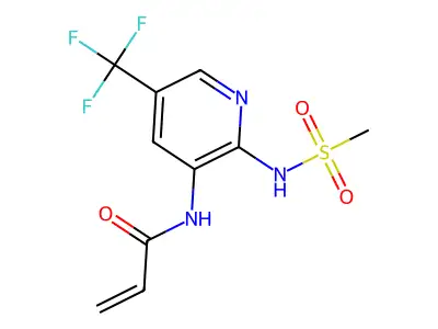 2-Propenamide, N-(2-((methylsulfonyl)amino)-5-(trifluoromethyl)-3-pyridinyl)- structure