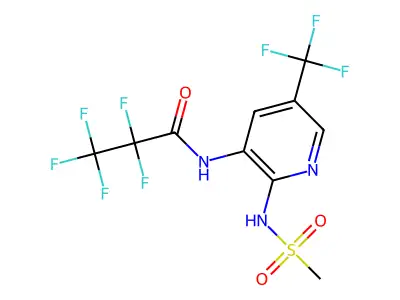Propanamide, N-(2-((methylsulfonyl)amino)-5-(trifluoromethyl)-3-pyridinyl)-2,2,3,3,3-pentafluoro- structure