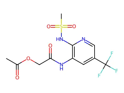 Acetamide, 2-(acetyloxy)-N-(2-((methylsulfonyl)amino)-5-(trifluoromethyl)-3-pyridinyl)- structure