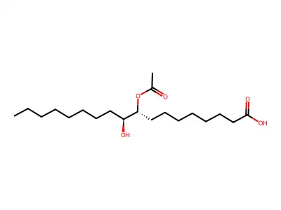 9-(Acetyloxy)-10-hydroxyoctadecanoic acid structure