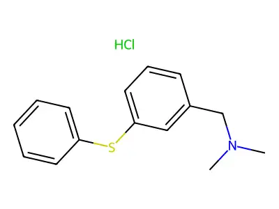 Benzenemethanamine, N,N-dimethyl-3-(phenylthio)-, hydrochloride structure